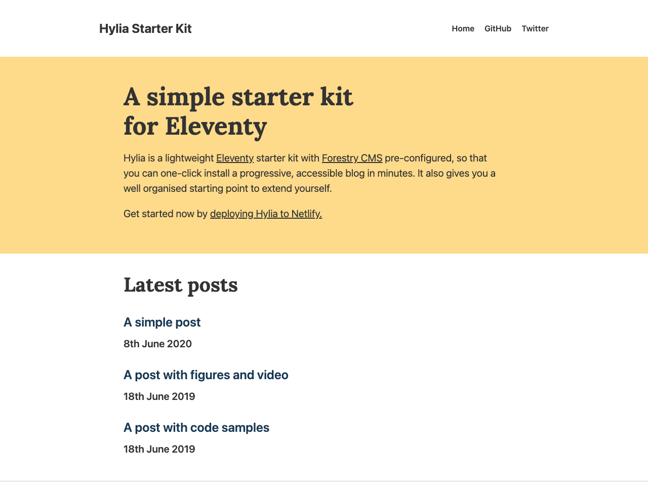 Eleventy Hylia Forestry screenshot
