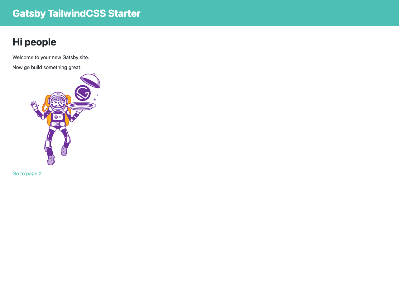 Gatsby Tailwindcss Sass Starter screenshot
