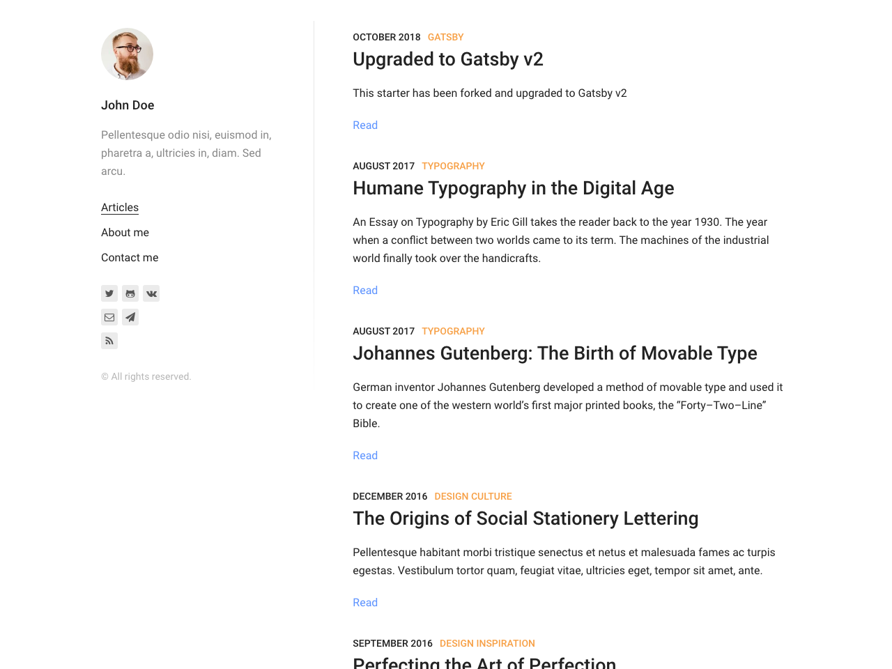 Gatsby V2 Starter Lumen screenshot