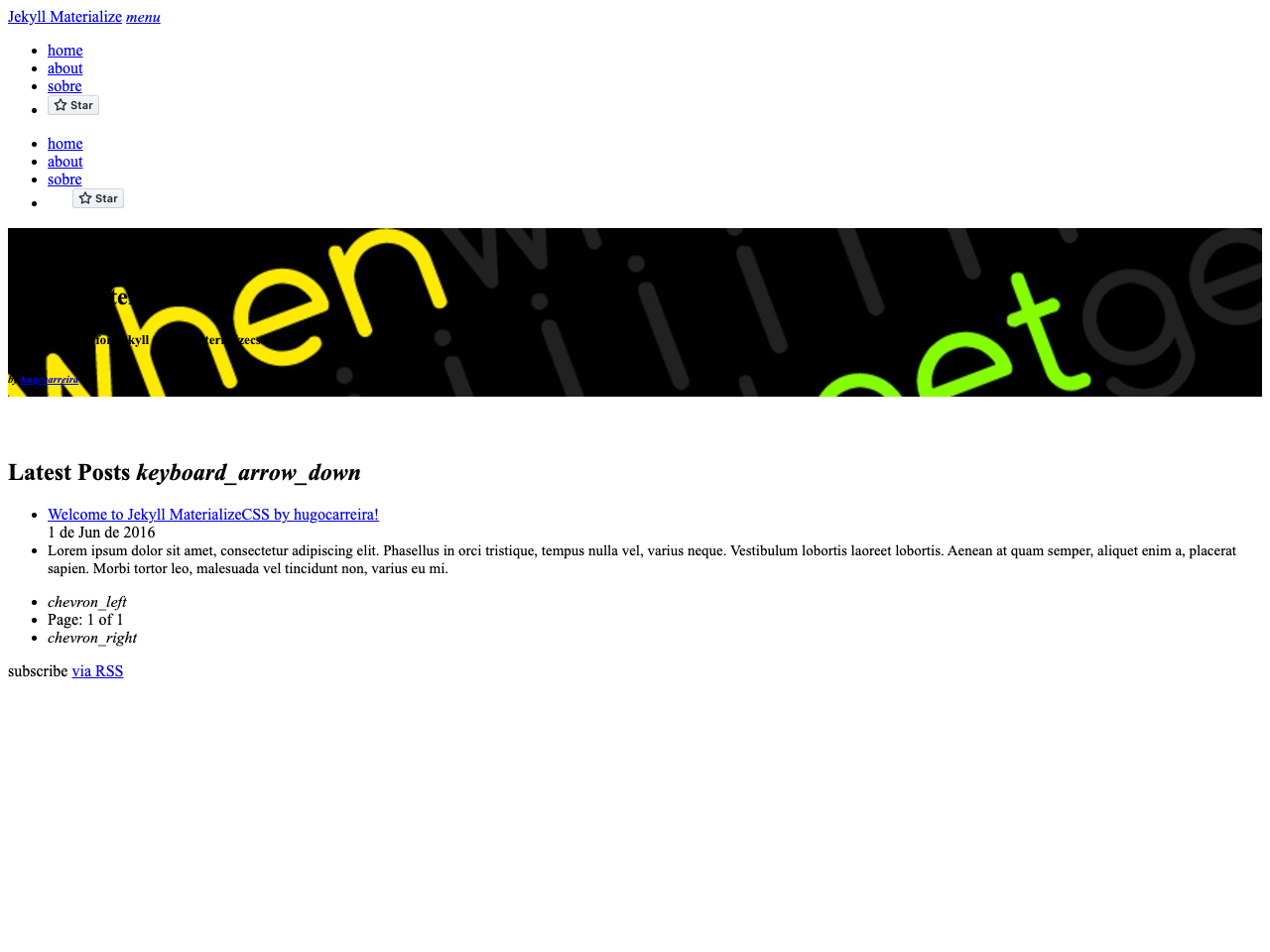 MaterializeHG Theme screenshot