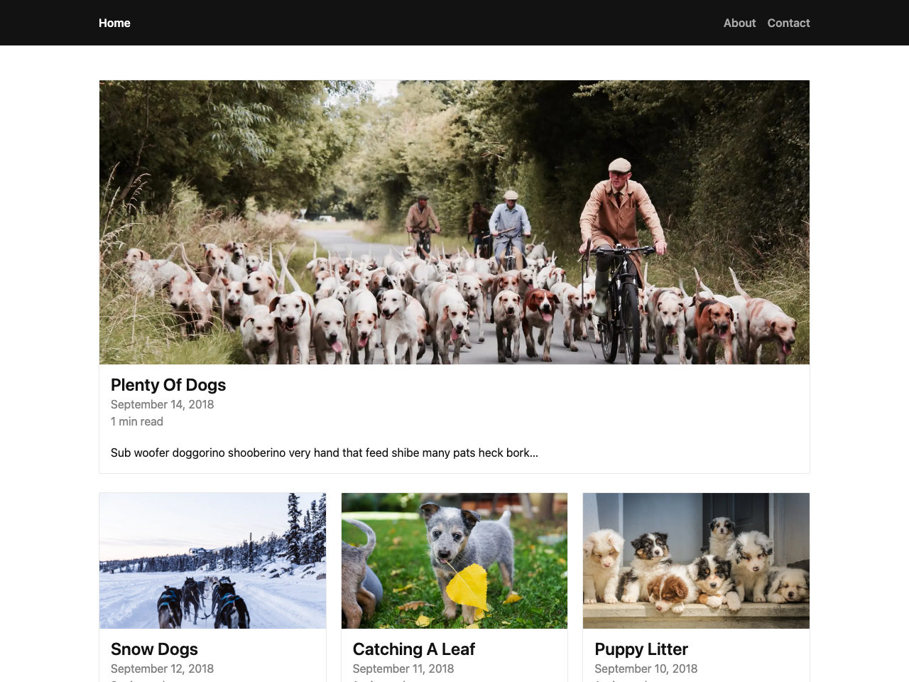 Gatsby Starter GCN screenshot