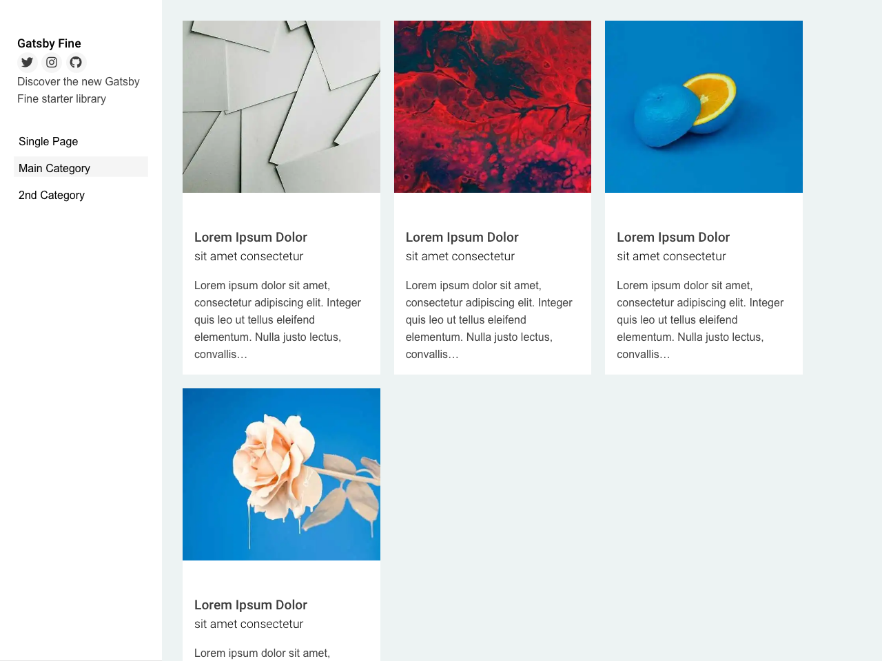 Gatsby Starter Fine screenshot