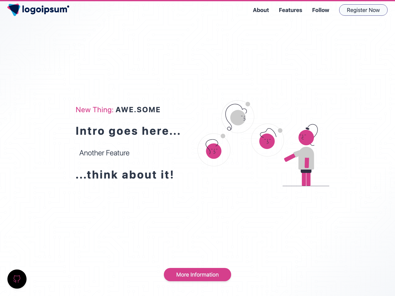 Hugo Landing Page screenshot