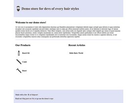 Eleventy 2 Snipcart screenshot