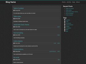 Jekyll Clean Dark screenshot